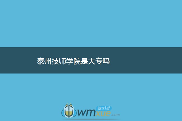 泰州技师学院是大专吗