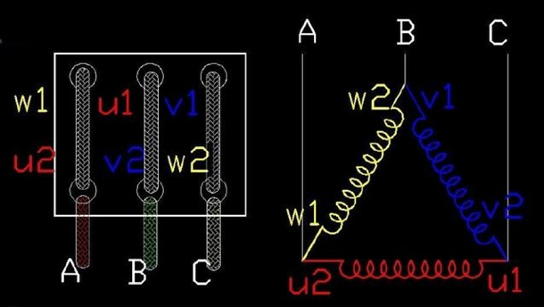 星三角电机六根线接法