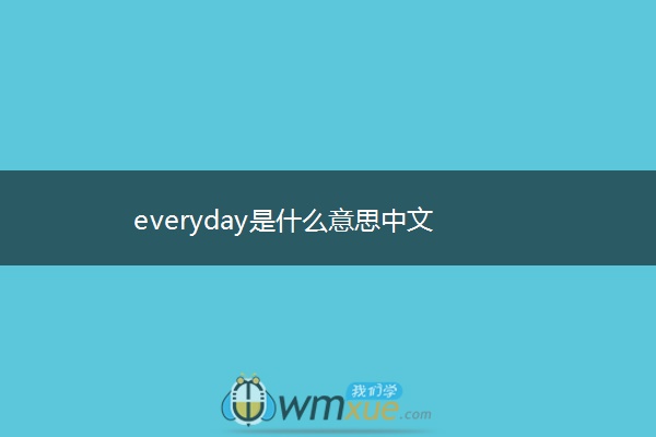 everyday是什么意思中文
