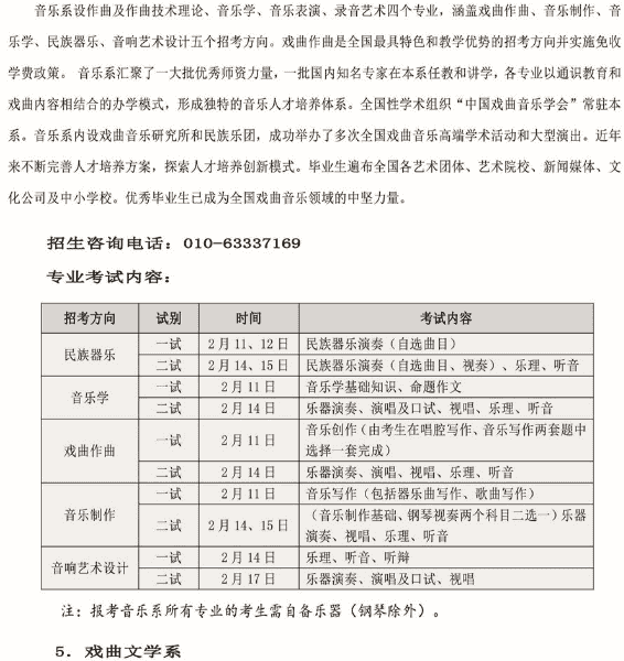 2020中国戏曲学院艺术类招生简章