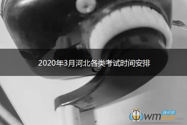 2020年3月河北各类考试时间安排