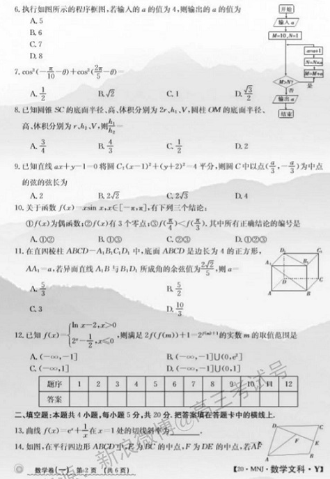 2020全国100所名校卷数学（含答案）