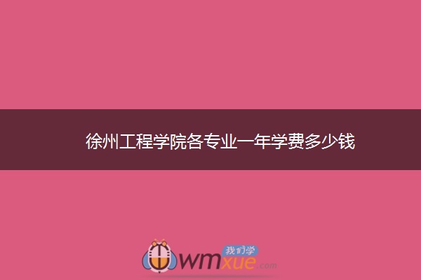 徐州工程学院各专业一年学费多少钱