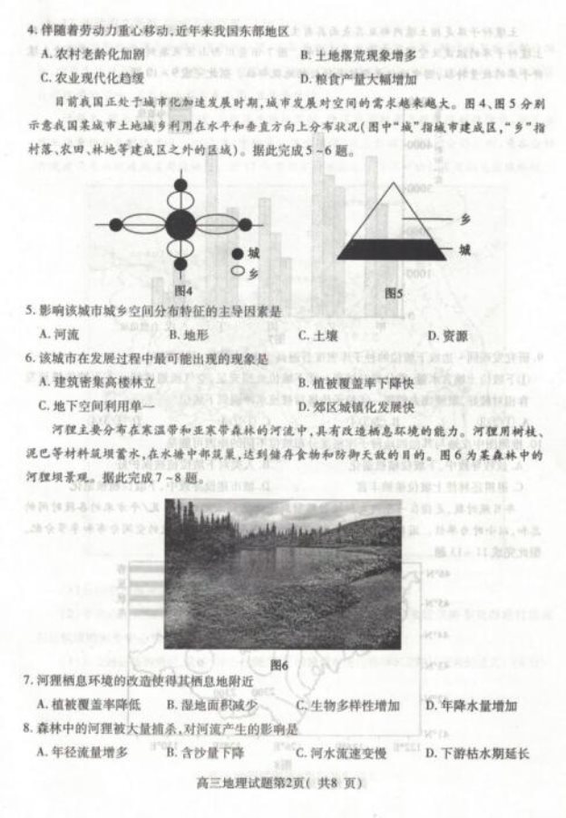 2020届山东高三地理5月模拟试题