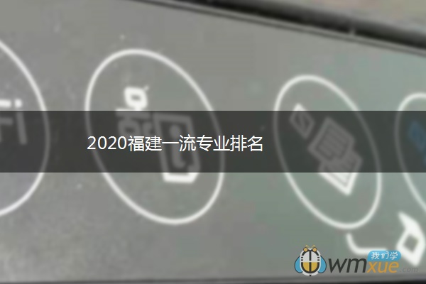 2020福建一流专业排名