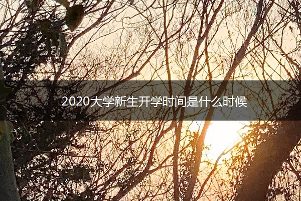 2020大学新生开学时间是什么时候